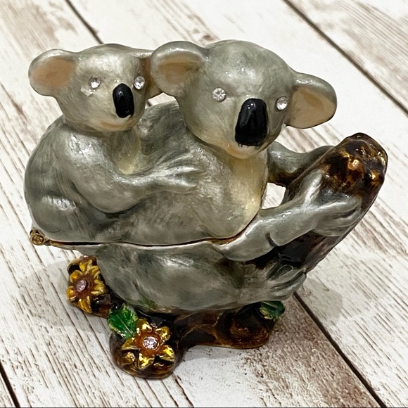 Artform Koala and Joey Enamel Trinket - Picture 1 of 13
